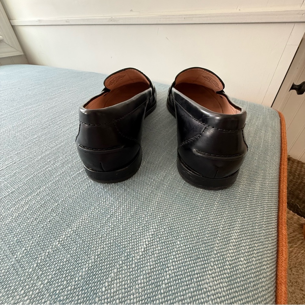 J Crew Classic Tab Black Spazzolato Leather Loafer - Picture 5 of 10